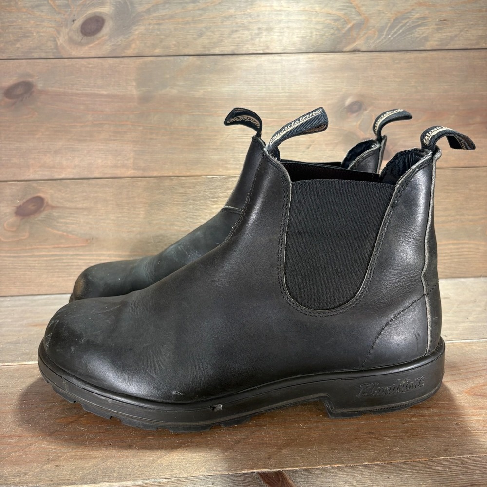Blundstone Mens size 10.5 shoes Black Leather Pull On Chelsea boots